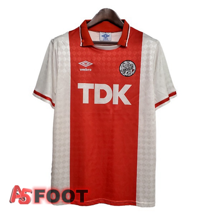 Maillot de Foot AFC Ajax Retro Domicile Rouge 1990-1992