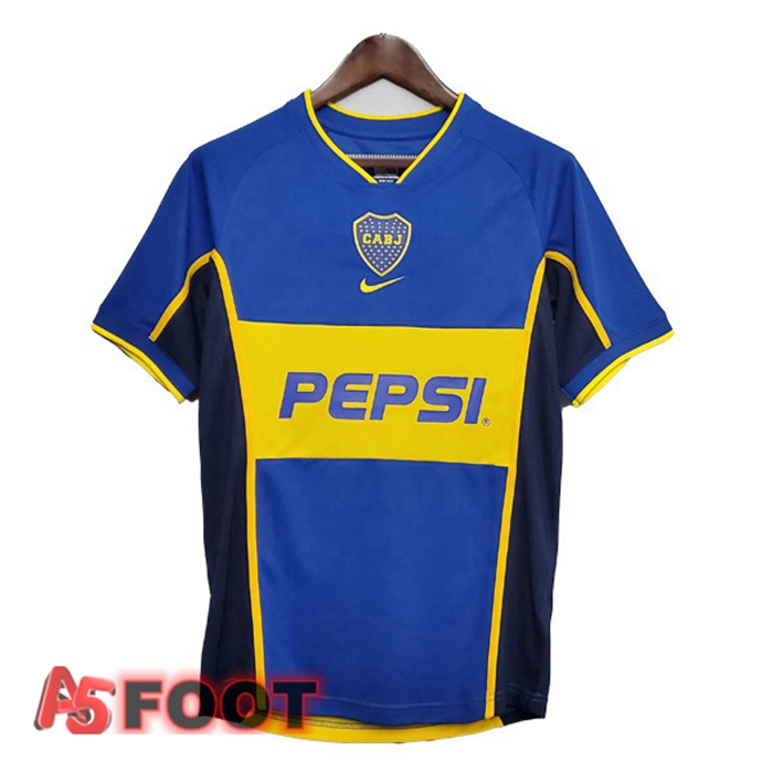 Maillot de Foot Boca Juniors Retro Domicile Bleu 2002