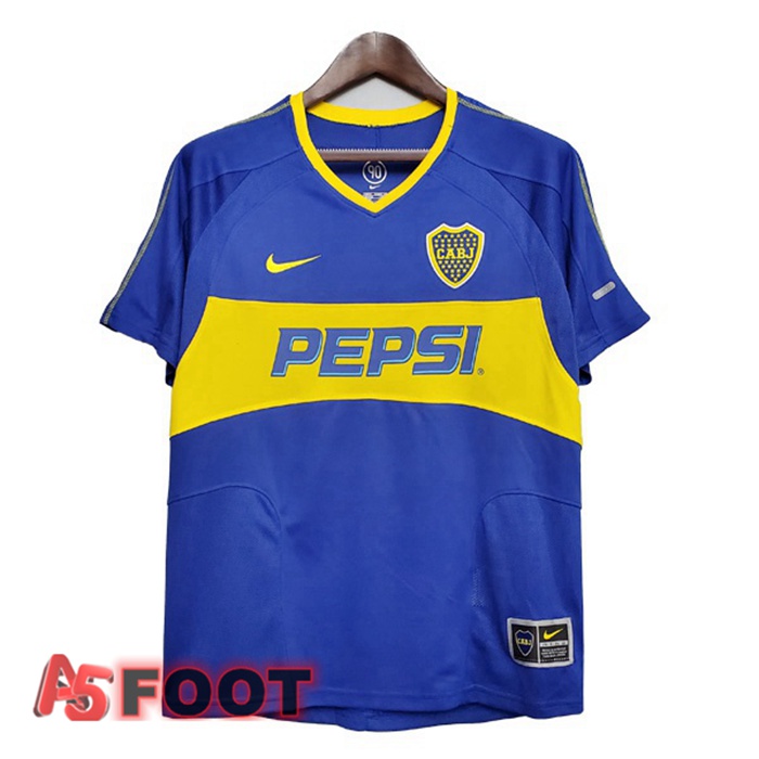 Maillot de Foot Boca Juniors Retro Domicile Bleu 2003-2004
