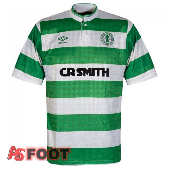 Maillot de Foot Celtic FC Retro Domicile Vert Blanc 1987-1989