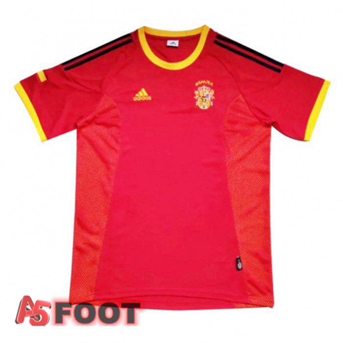 Maillot de Foot Espagne Retro Domicile Rouge 2002
