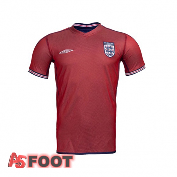 Maillot de Foot Angleterre Retro Exterieur Rouge 2002
