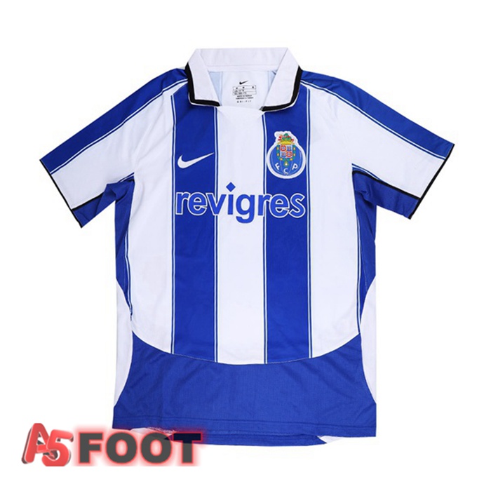 Maillot de Foot FC Porto Retro Domicile Blanc Bleu 2003-2004