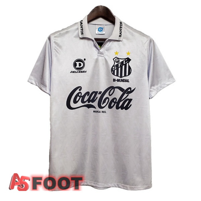Maillot de Foot Santos FC Retro Domicile Blanc 1993