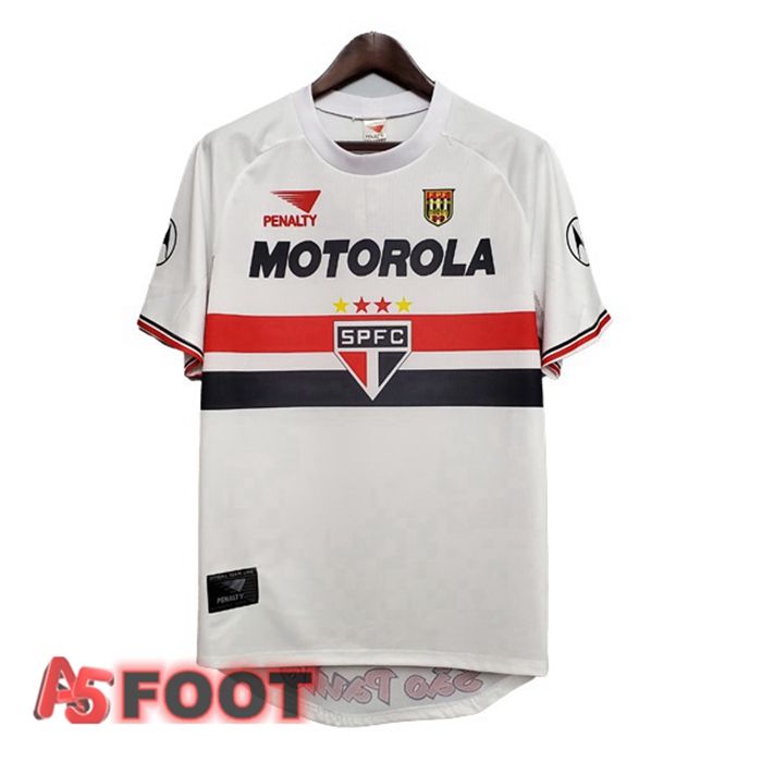 Maillot de Foot Sao Paulo FC Retro Domicile Blanc 1999-2000
