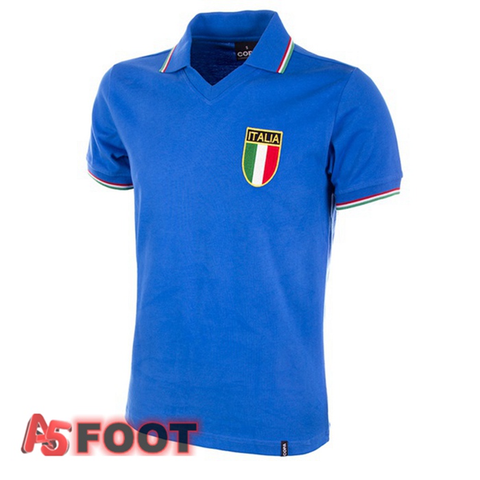Maillot de Foot Italie Retro Domicile Bleu 1982