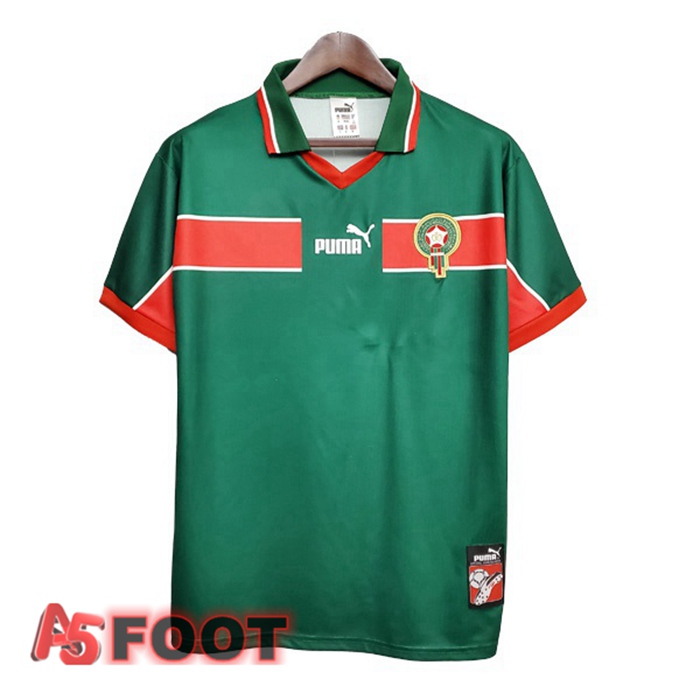 Maillot de Foot Maroc Retro Domicile Vert 1998