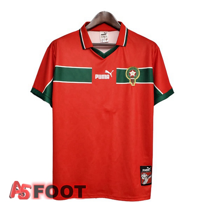 Maillot de Foot Maroc Retro Exterieur Rouge 1998