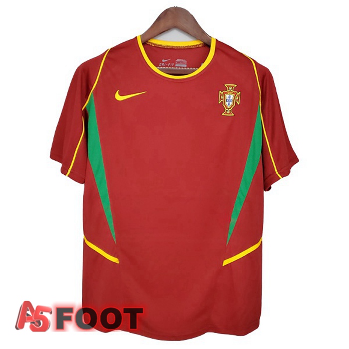 Maillot de Foot Portugal Retro Domicile Rouge 2002