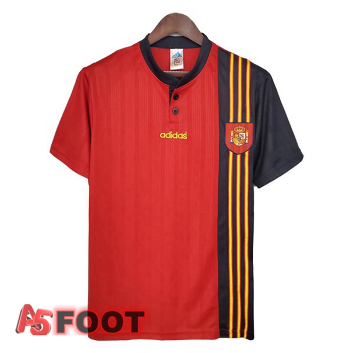 Maillot de Foot Espagne Retro Domicile Rouge 1996
