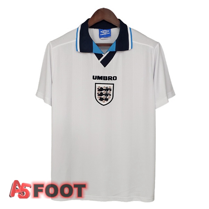 Maillot de Foot Angleterre Retro Domicile Blanc 1996