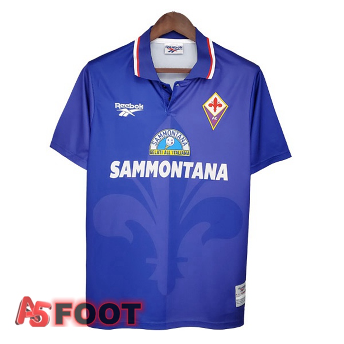 Maillot de Foot ACF Fiorentina Retro Domicile Bleu 1995-1996
