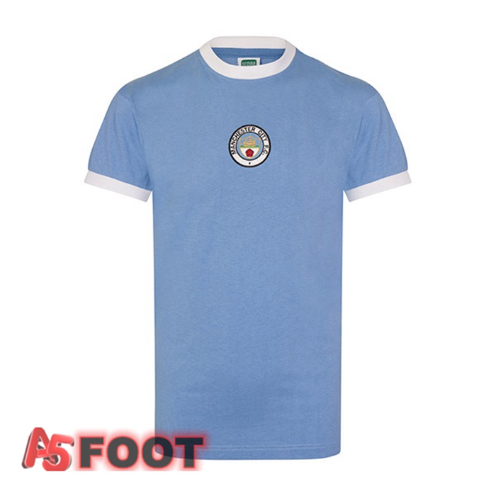 Maillot de Foot Manchester City Retro Domicile Bleu 1972