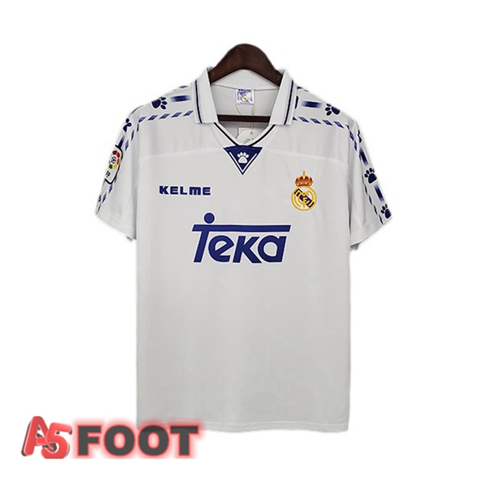 Maillot de Foot Real Madrid Retro Domicile Blanc 1996-1997
