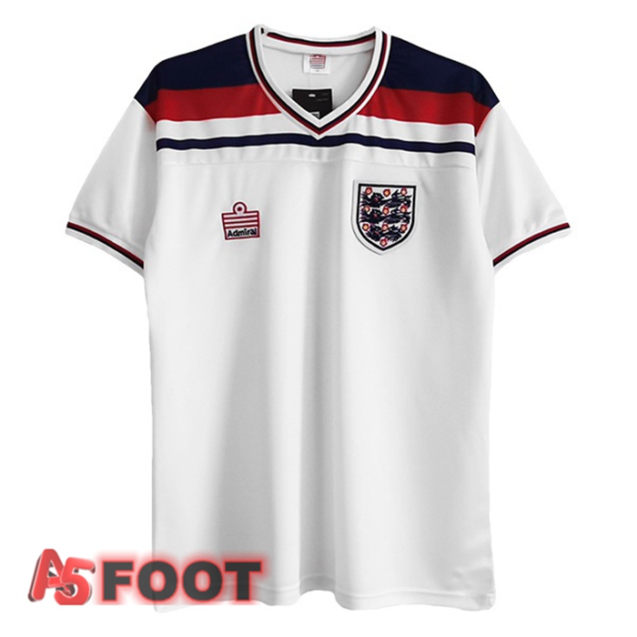 Maillot de Foot Angleterre Retro Retro Domicile Blanc 1982