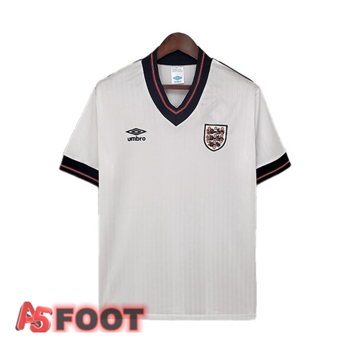 Maillot de Foot Angleterre Retro Retro Domicile Blanc 1984-1987