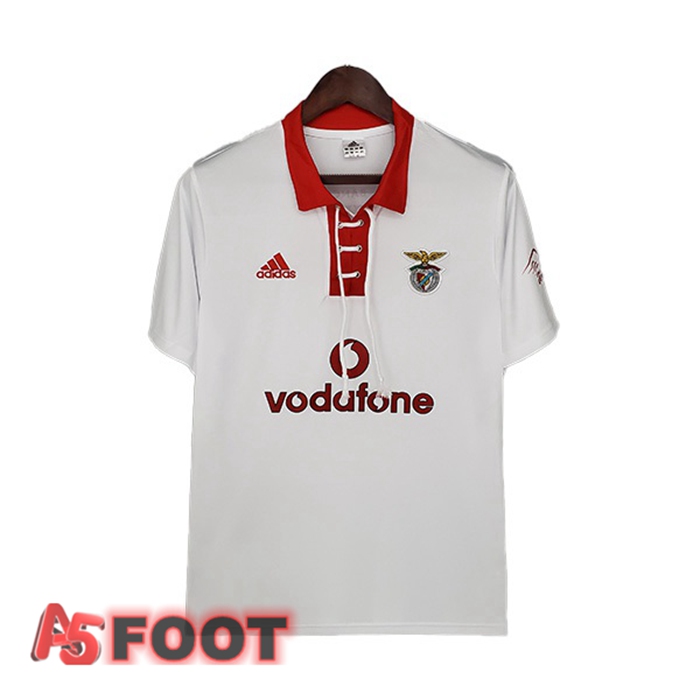 Maillot de Foot S.L Benfica Retro Exterieur Blanc 2004-2005