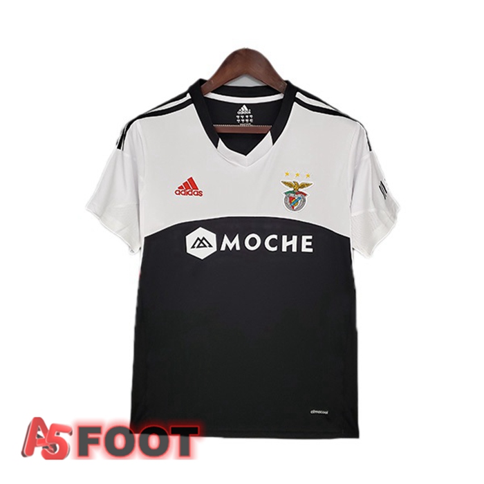 Maillot de Foot S.L Benfica Retro Exterieur Blanc Noir 2013-2014