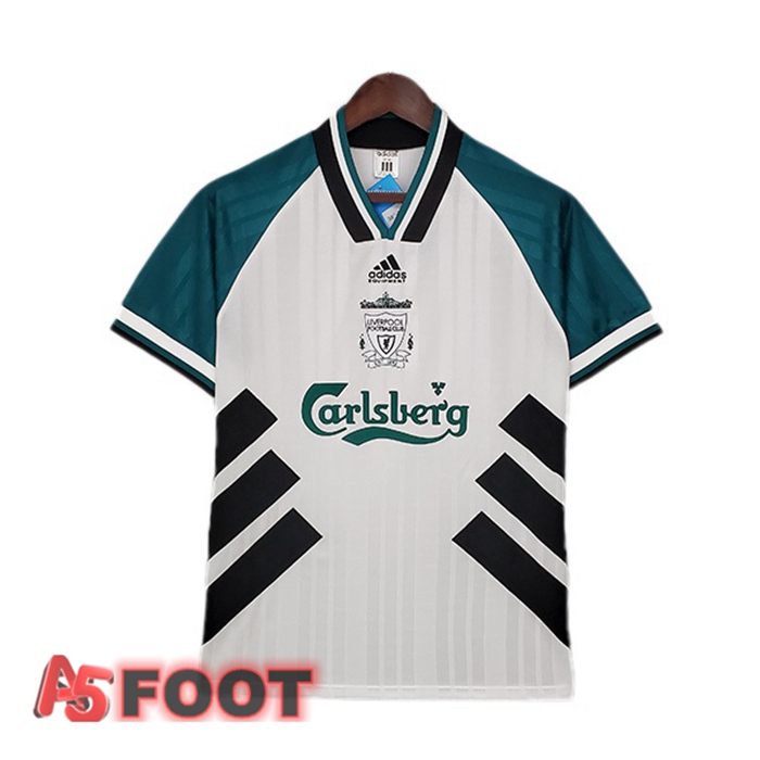 Maillot de Foot FC Liverpool Retro Exterieur Blanc 1993-1995