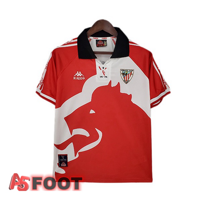 Maillot de Foot Athletic Bilbao Retro Domicile Rouge 1997-1998