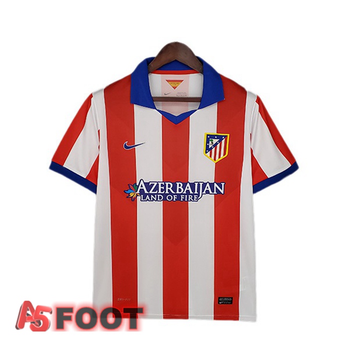 Maillot de Foot Atletico Madrid Retro Domicile Rouge Blanc 2014-2015