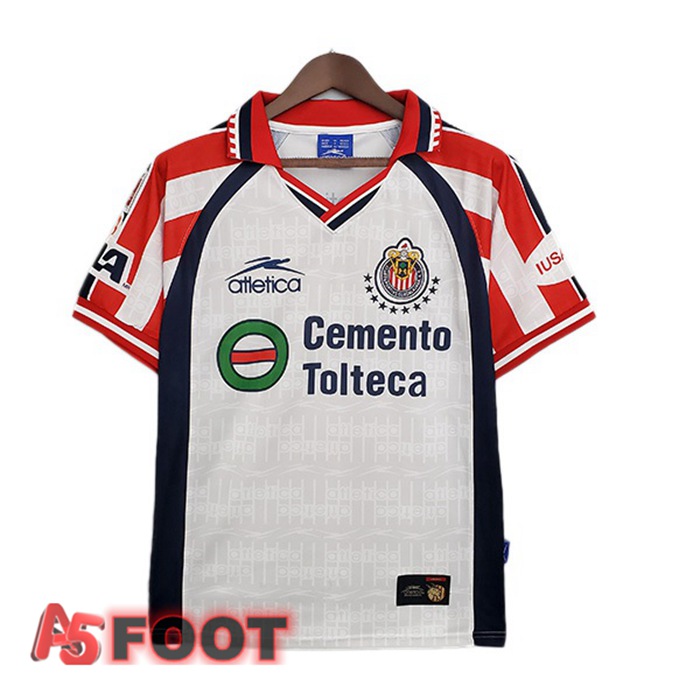 Maillot de Foot CD Guadalajara Retro Exterieur Rouge Blanc 1999-2000