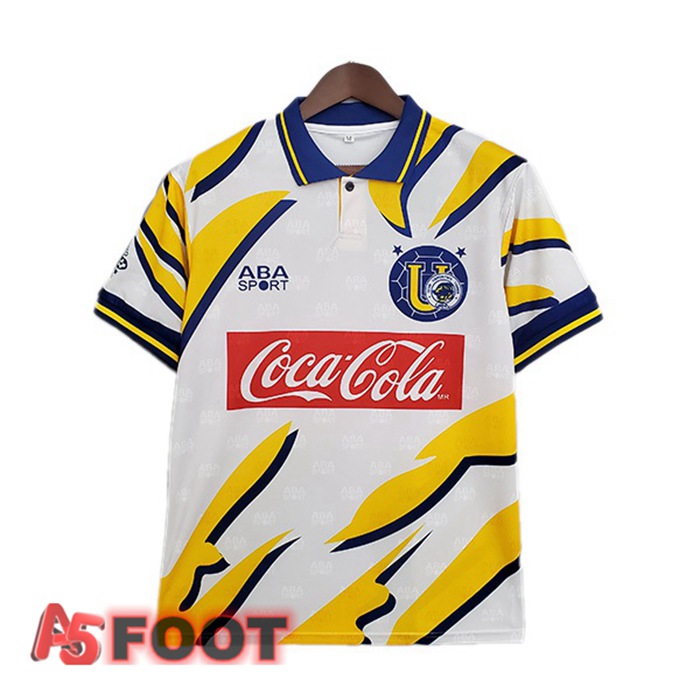 Maillot de Foot Tigres UANL Retro Exterieur Jaune Blanc 1996-1997