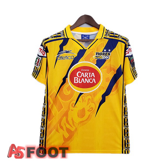 Maillot de Foot Tigres UANL Retro Domicile Jaune 1997-1998