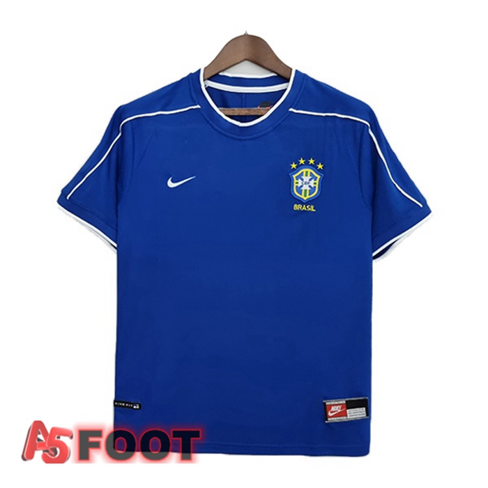 1998 Bresil Retro Exterieur Maillot Foot Bleu