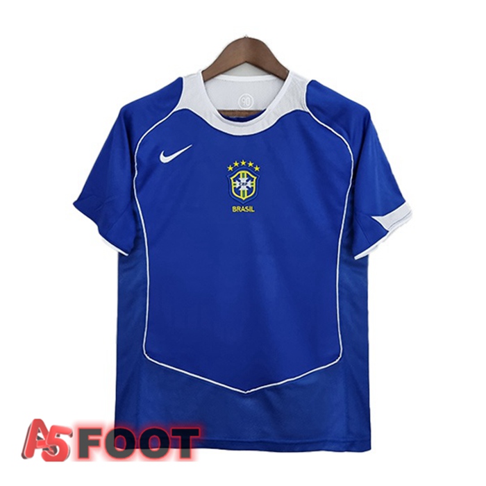 2004-2006 Bresil Retro Exterieur Maillot Foot Bleu