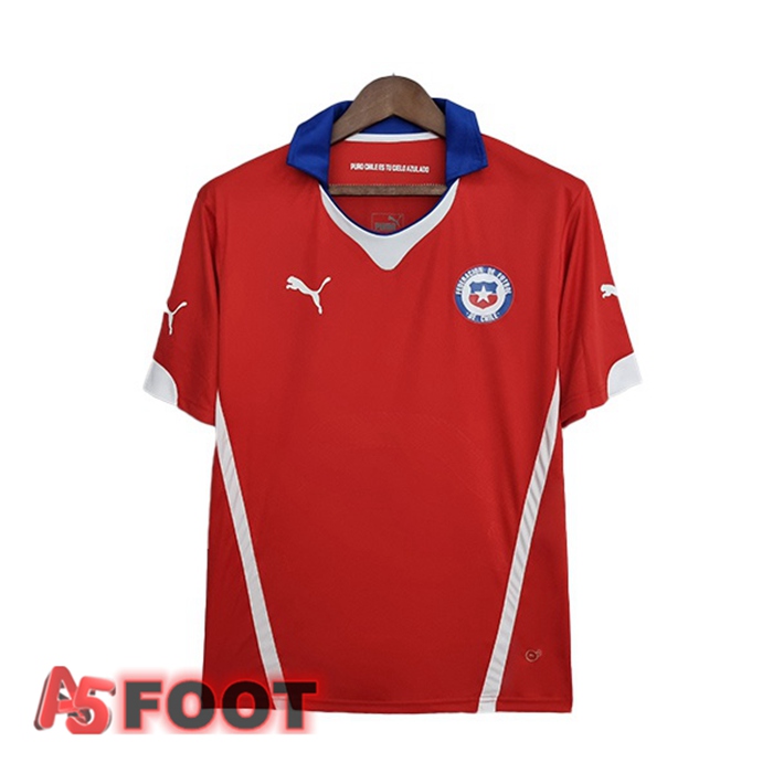 2014 Chili Retro Domicile Maillot Foot Rouge