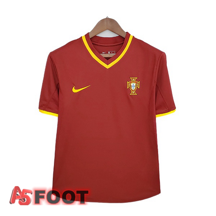 2000 Portugal Retro Domicile Maillot Foot Rouge