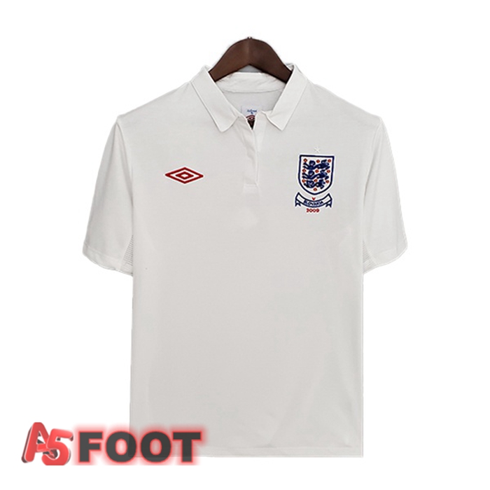 2010 Angleterre Retro Domicile Maillot Foot Blanc