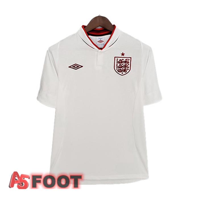 2012 Angleterre Retro Domicile Maillot Foot Blanc