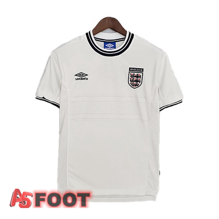2000 Angleterre Retro Domicile Maillot Foot Blanc