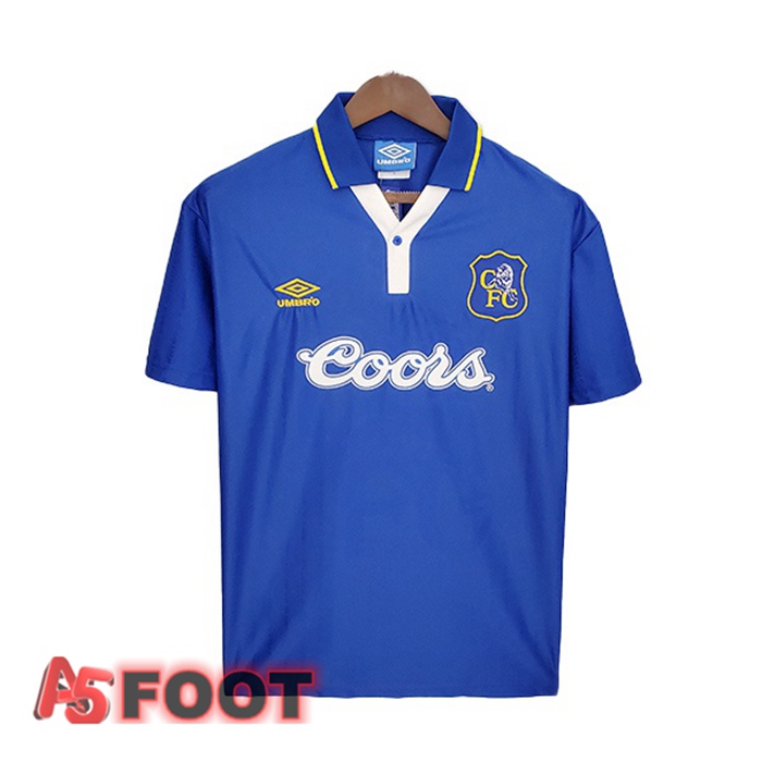 1995-1997 FC Chelsea Retro Domicile Maillot Foot Bleu
