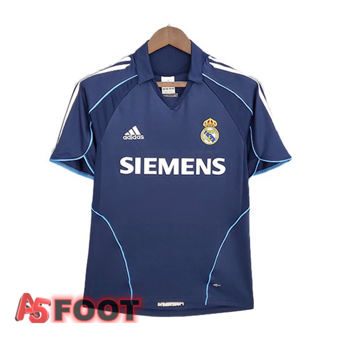 2005-2006 Real Madrid Retro Exterieur Maillot Foot Bleu