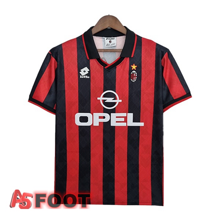 Maillot de Foot Milan AC Retro Domicile Rouge 1995-1996