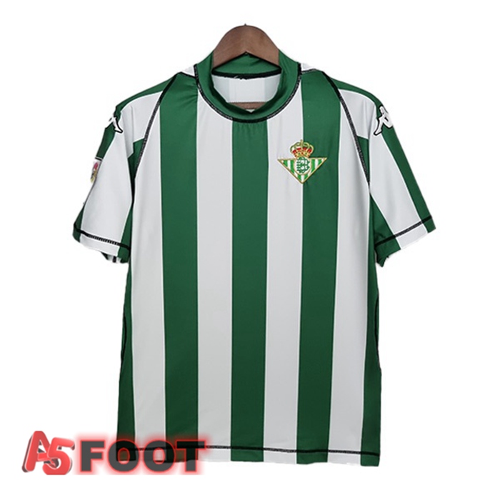 Maillot de Foot Real Betis Retro Domicile Vert Blanc 2003-2004