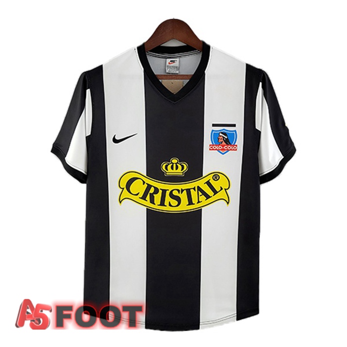 Maillot de Foot Colo-Colo Retro Third Noir Blanc 1993