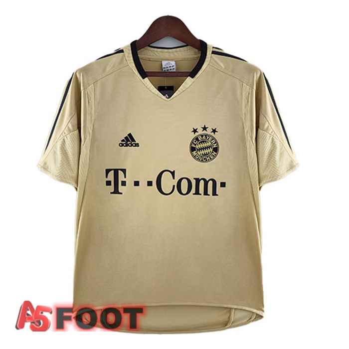 Maillot de Foot Bayern Munich Retro Exterieur Jaune 2004-2005