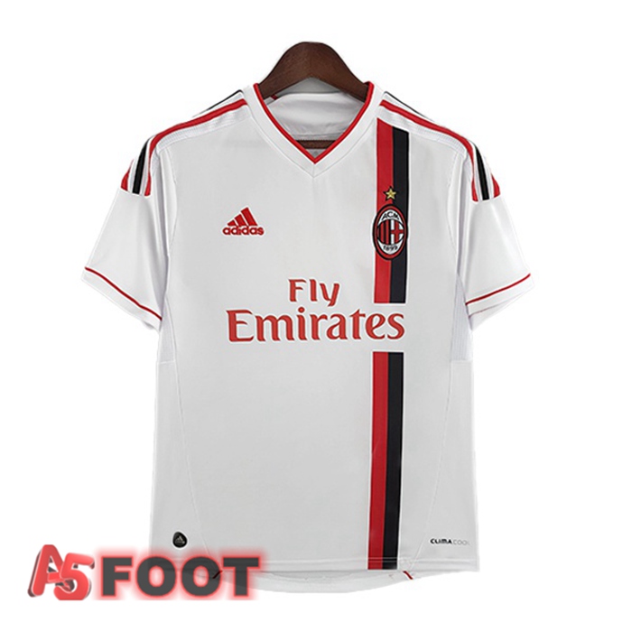Maillot de Foot Milan AC Retro Exterieur Blanc 2011-2012