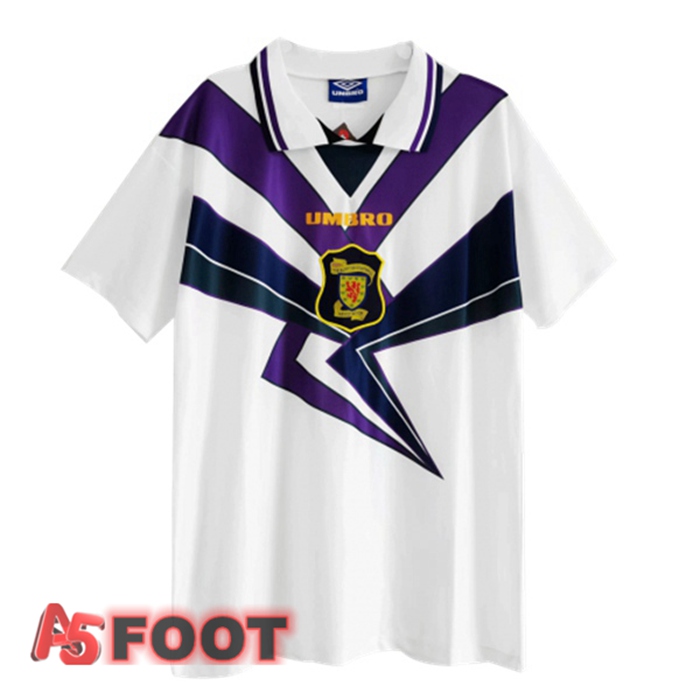 Maillot de Foot Écosse Retro Exterieur Blanc 1996