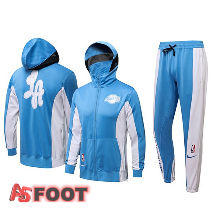 Veste A Capuche Survetement NBA Los Angeles Lakers Bleu Blanc 2022/2023
