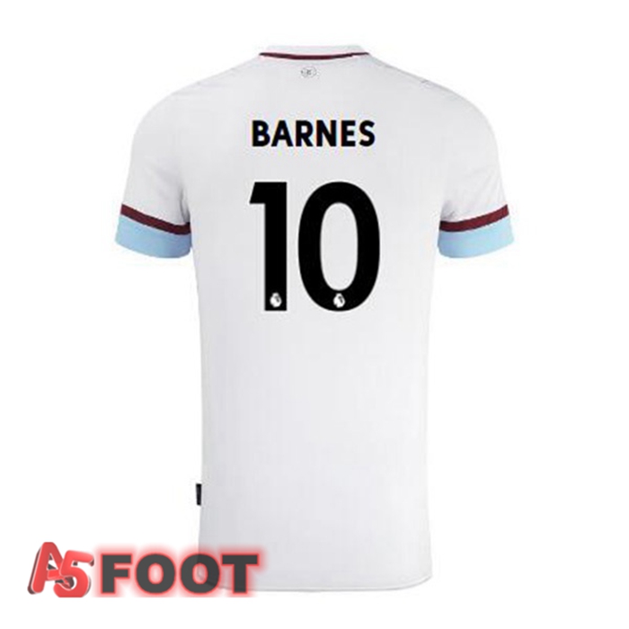 Maillot Burnley (BARNES 10) Exterieur Blanc Marron 2021/22