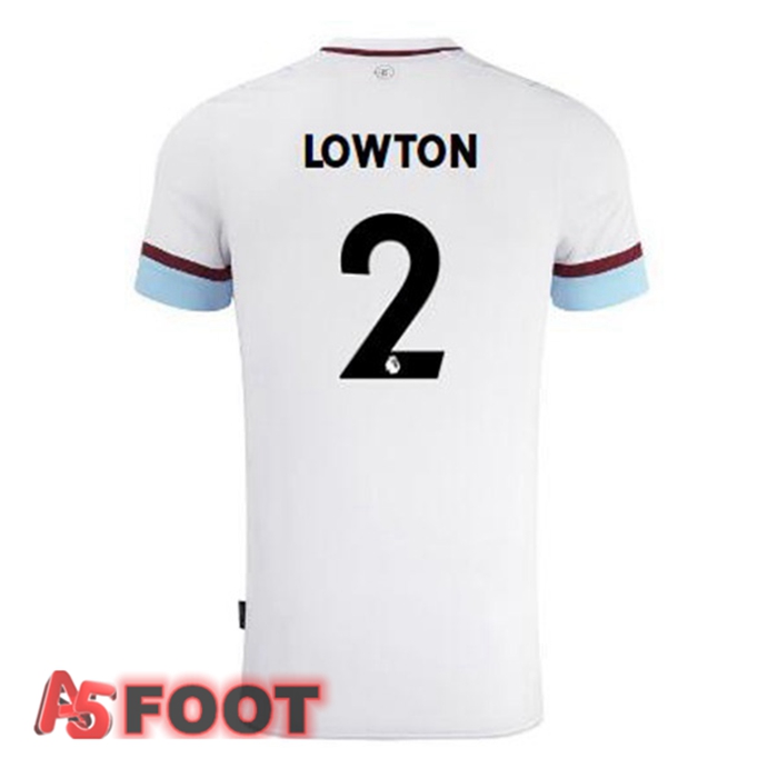 Maillot Burnley (LOWTON 2) Exterieur Blanc Marron 2021/22
