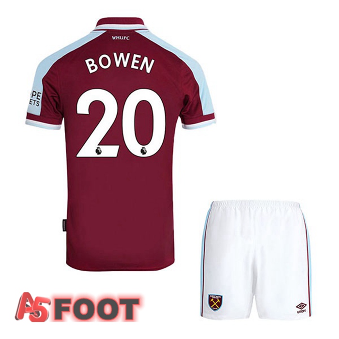 Maillot West Ham United (BOWEN 20) Enfant Domicile Rouge 2021/22