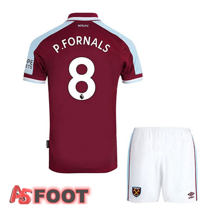 Maillot West Ham United (P.FORNALS 8) Enfant Domicile Rouge 2021/22