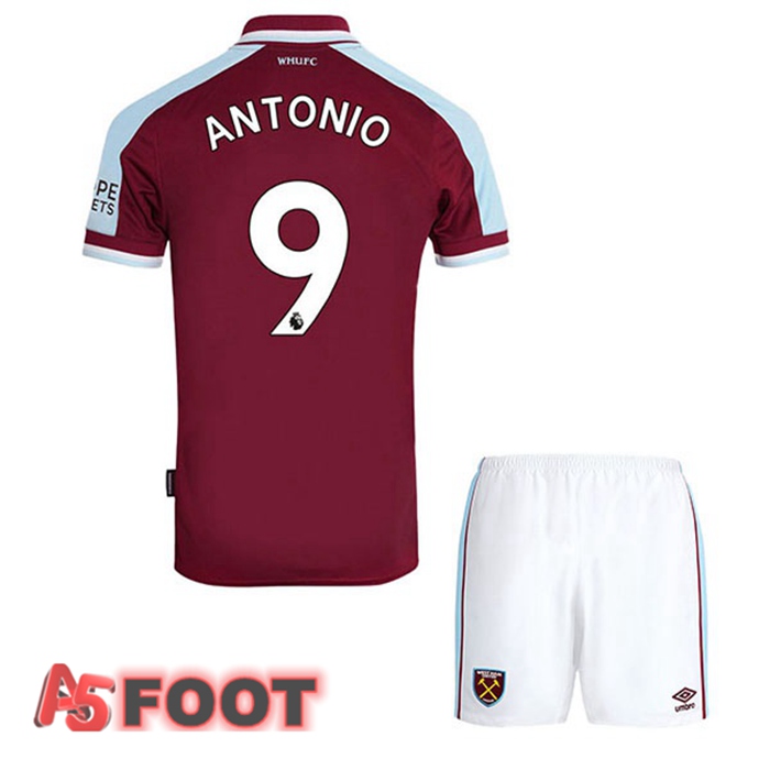 Maillot West Ham United (ANTONIO 9) Enfant Domicile Rouge 2021/22