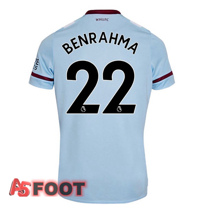 Maillot West Ham United (BENRAHMA 22) Exterieur Bleu 2021/22
